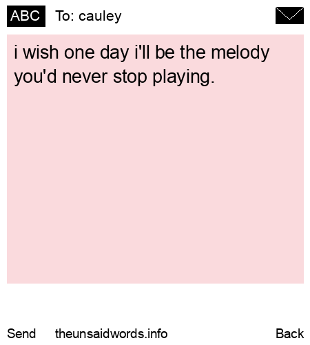 unsent message to cauley