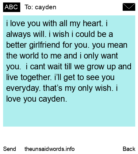 unsent message to cayden