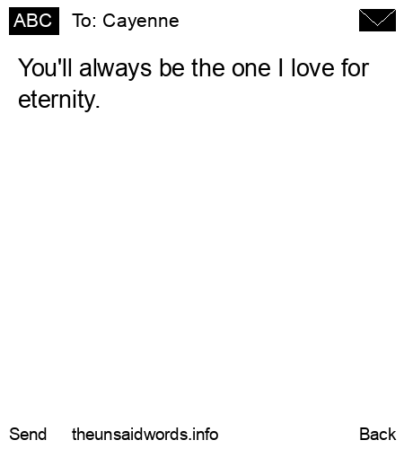 unsent message to Cayenne