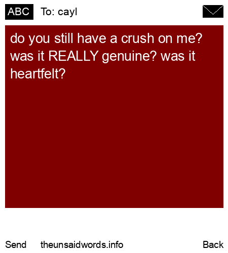 unsent message to cayl