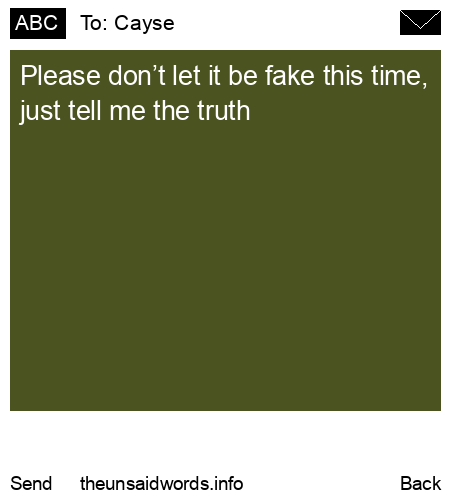 unsent message to Cayse