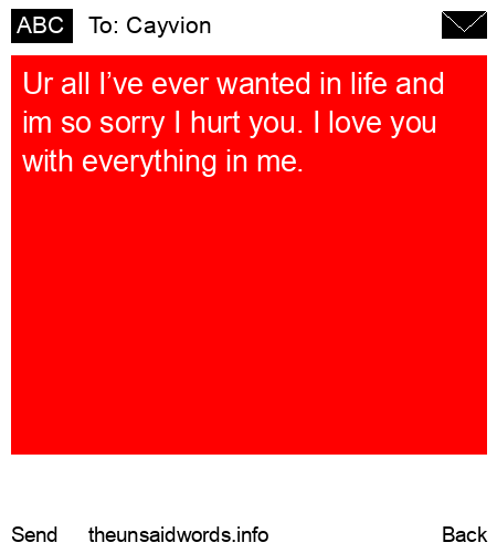 unsent message to Cayvion