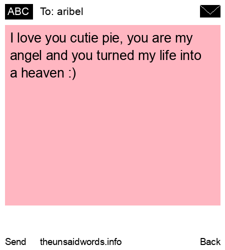 unsent message to aribel
