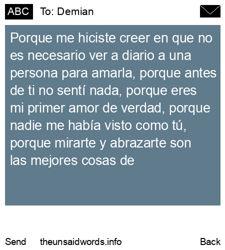 unsent message to Demian