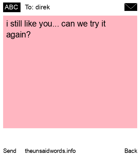 unsent message to direk