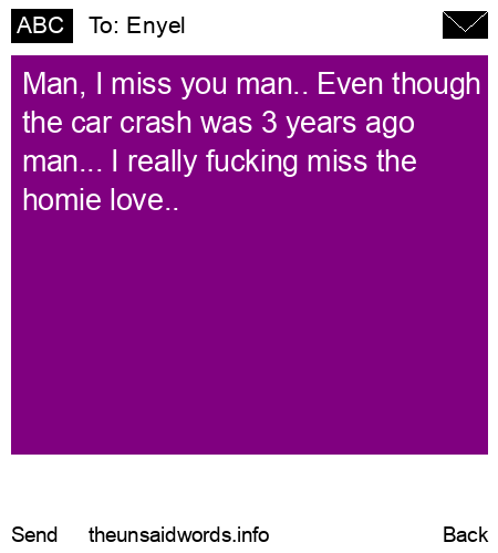 unsent message to Enyel