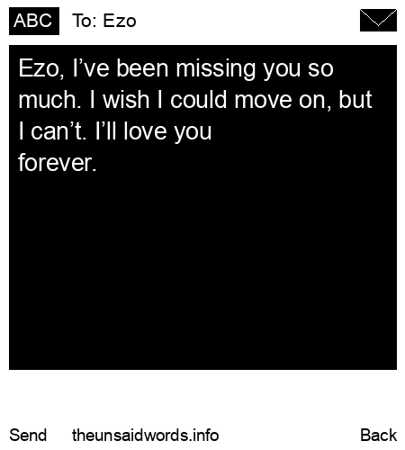 unsent message to Ezo