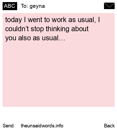 unsent message to geyna