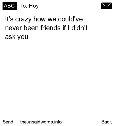 unsent message to Hoy