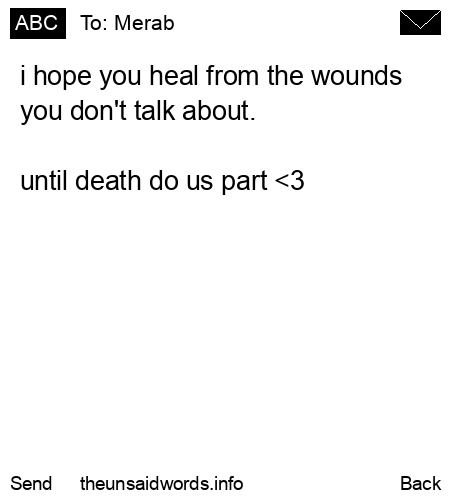 unsent message to Merab