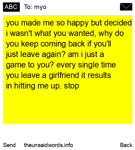 unsent message to myo