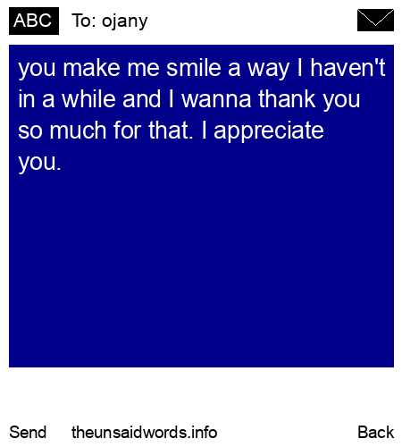 unsent message to ojany