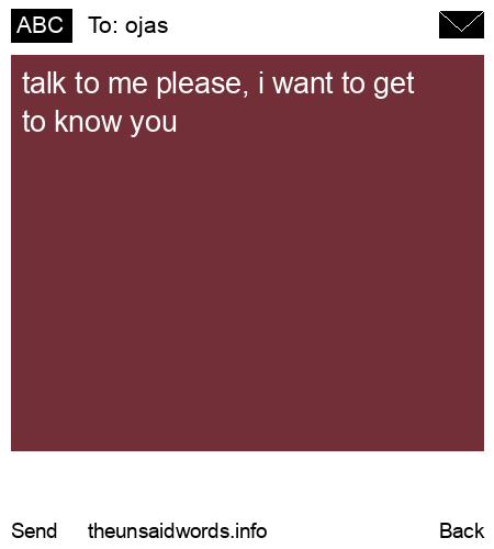unsent message to ojas