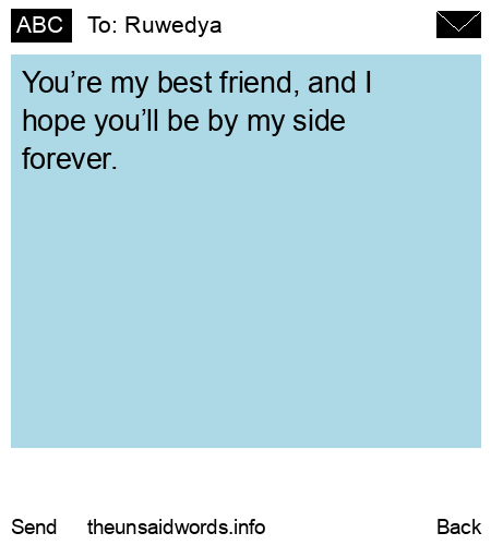 unsent message to Ruwedya