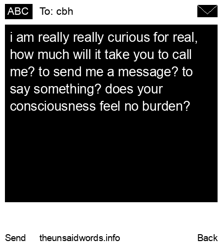 unsent message to cbh