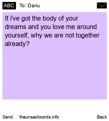 unsent message to Danu