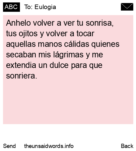 unsent message to Eulogia