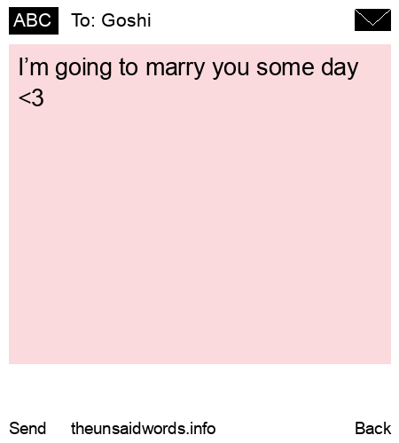 unsent message to Goshi