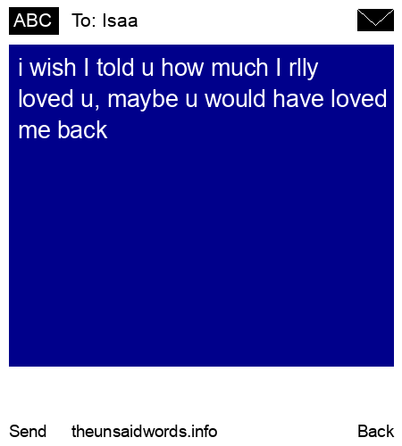 unsent message to Isaa