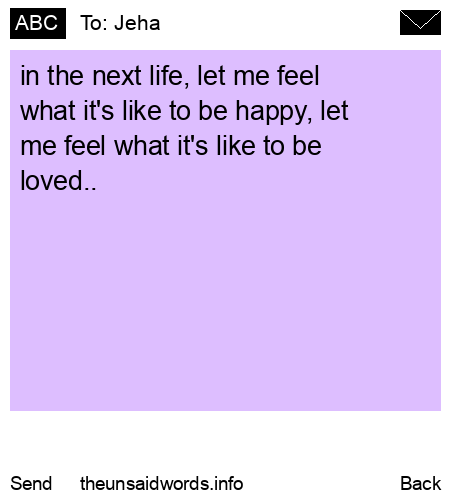 unsent message to Jeha 
