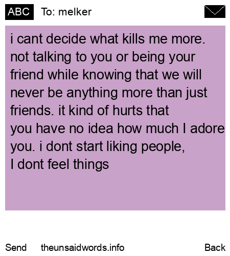 unsent message to melker