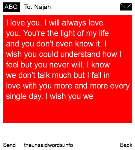 unsent message to Najah