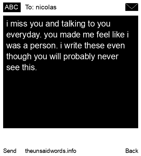 unsent message to nicolas