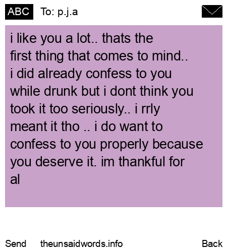 unsent message to p.j.a
