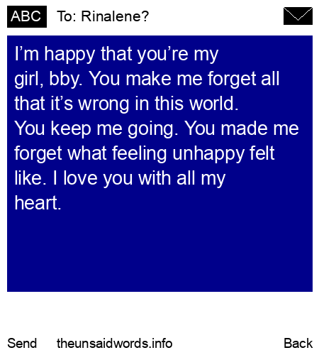 unsent message to Rinalene?