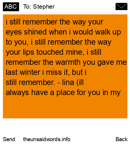 unsent message to Stepher