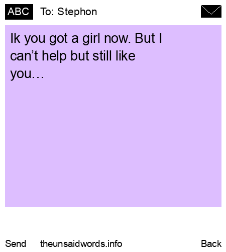 unsent message to Stephon