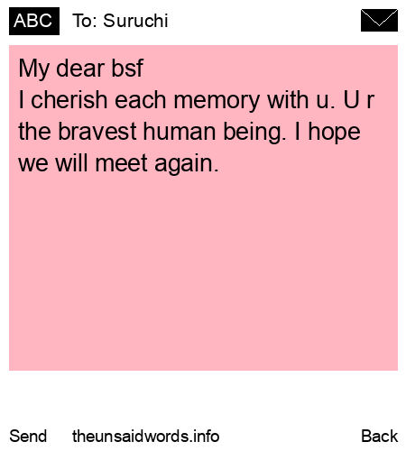 unsent message to Suruchi
