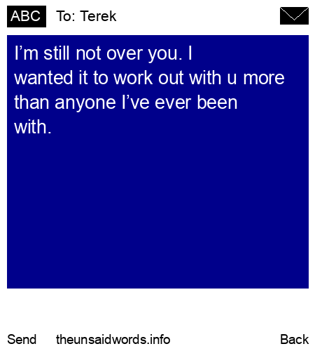 unsent message to Terek 