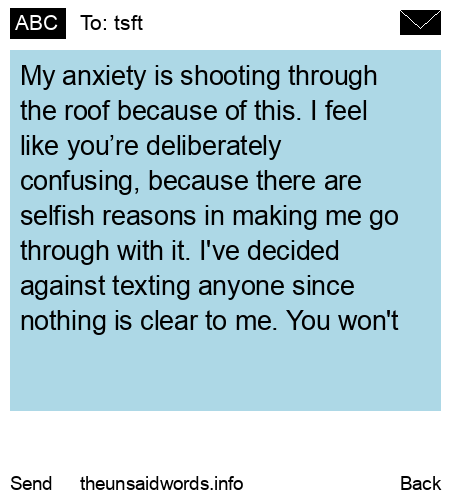 unsent message to tsft