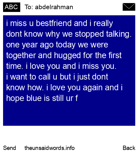 unsent message to abdelrahman