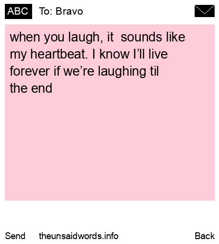 unsent message to Bravo