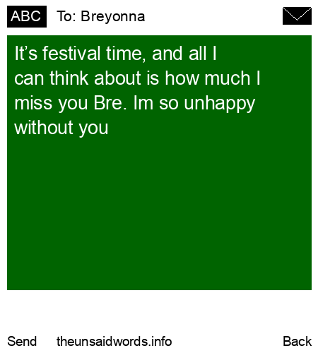 unsent message to Breyonna