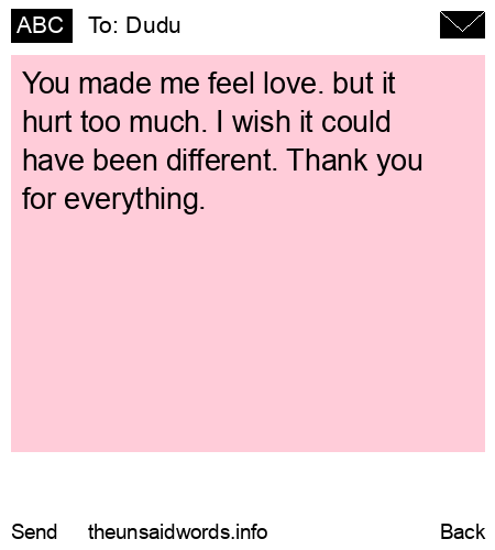 unsent message to Dudu