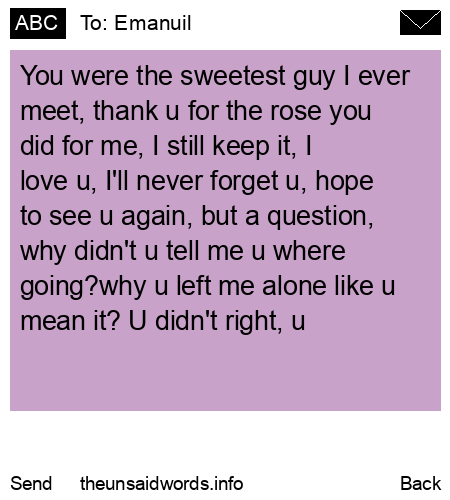 unsent message to Emanuil