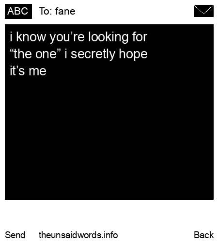 unsent message to fane