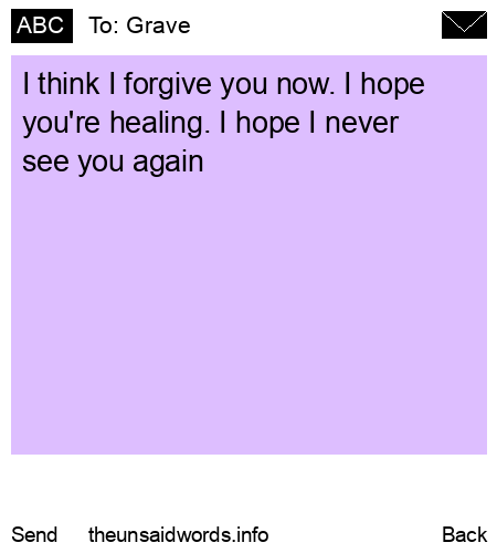 unsent message to Grave