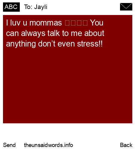 unsent message to Jayli