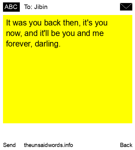 unsent message to Jibin