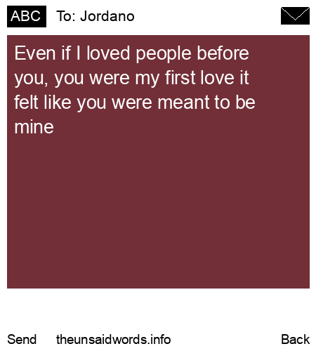 unsent message to Jordano