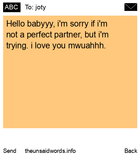 unsent message to joty
