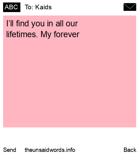 unsent message to Kaids