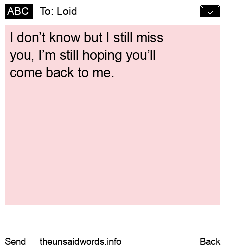 unsent message to Loid