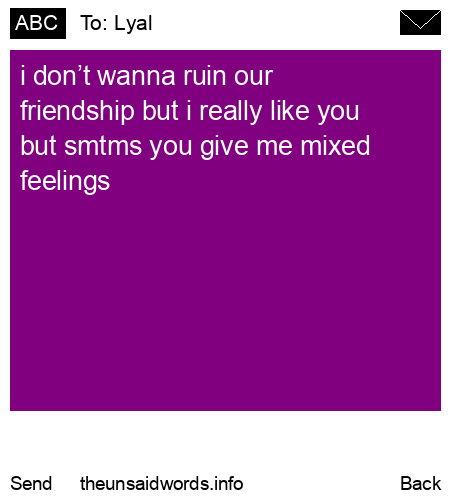 unsent message to Lyal