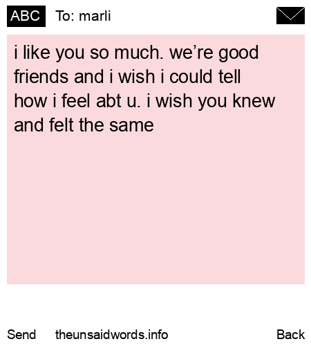 unsent message to marli