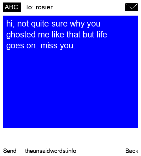 unsent message to rosier